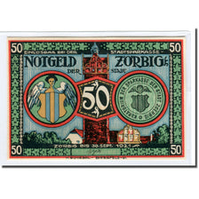 Banknote, Germany, Zörbig, 50 Pfennig, personnage, 1921, 1921-09-30, UNC(63)