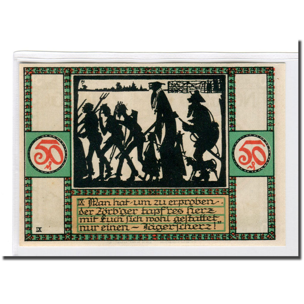 Banknote, Germany, Zörbig, 50 Pfennig, personnage 1, 1921, 1921-09-30, UNC(63)