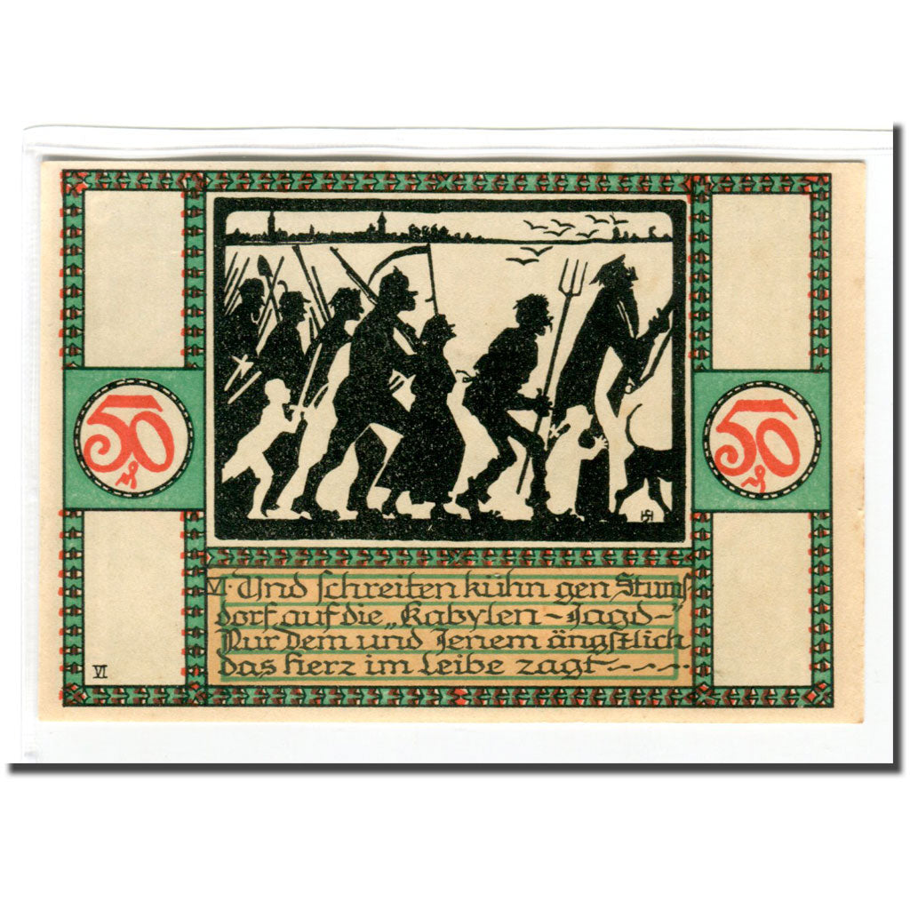 Banknote, Germany, Zörbig, 50 Pfennig, personnage 4, 1921, 1921-09-30, UNC(63)