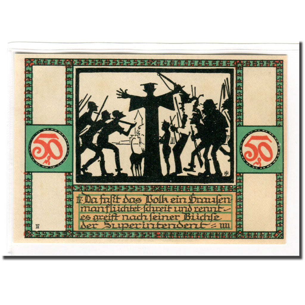 Banknote, Germany, Zörbig, 50 Pfennig, personnage 6, 1921, 1921-09-30, UNC(63)