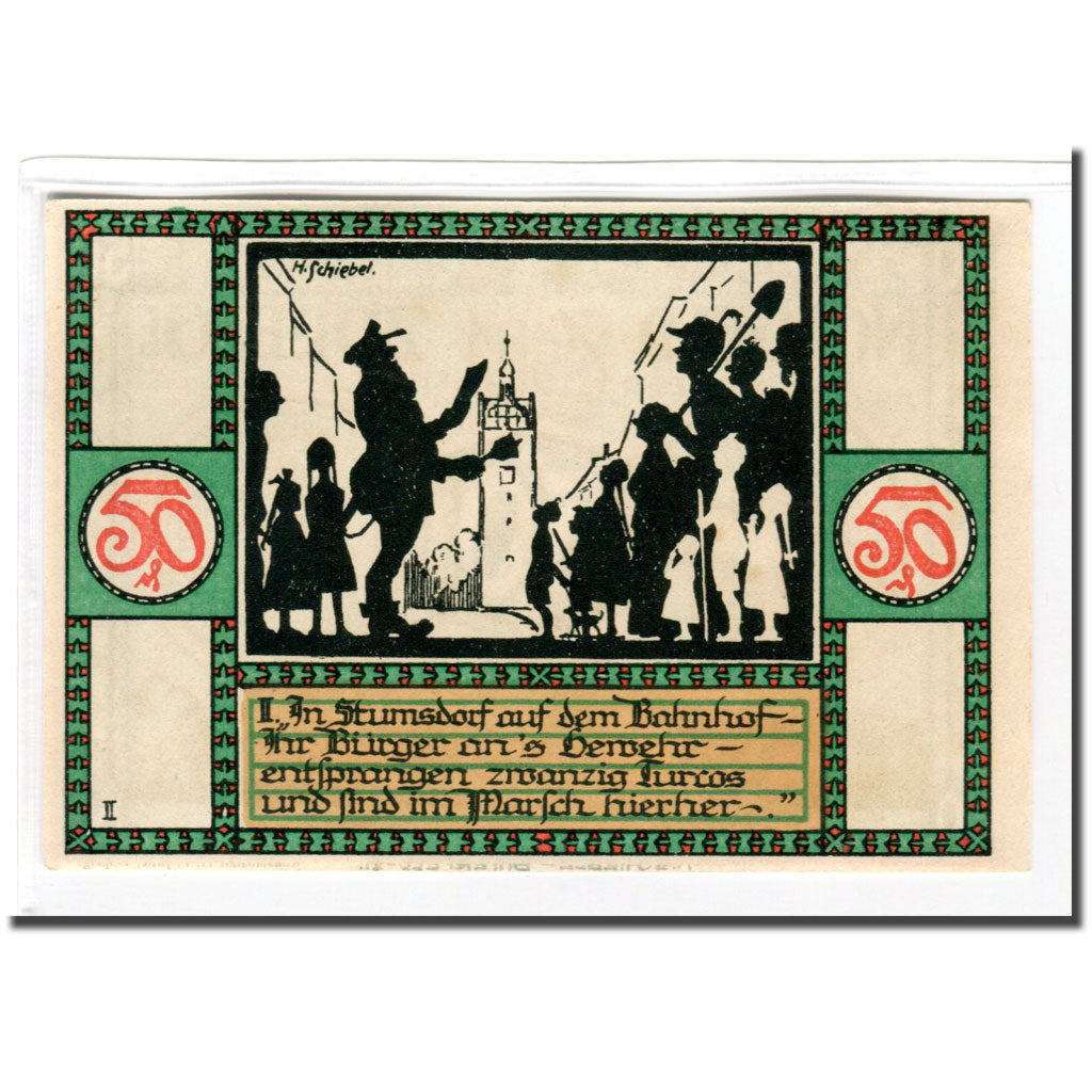 Banknote, Germany, Zörbig, 50 Pfennig, personnage 9, 1921, 1921-09-30, UNC(63)