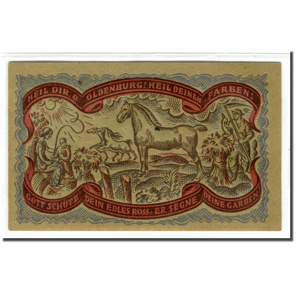 Banknote, Germany, Oldenburg, 50 Pfennig, cheval, 1921, UNC(63), Mehl:1017.1