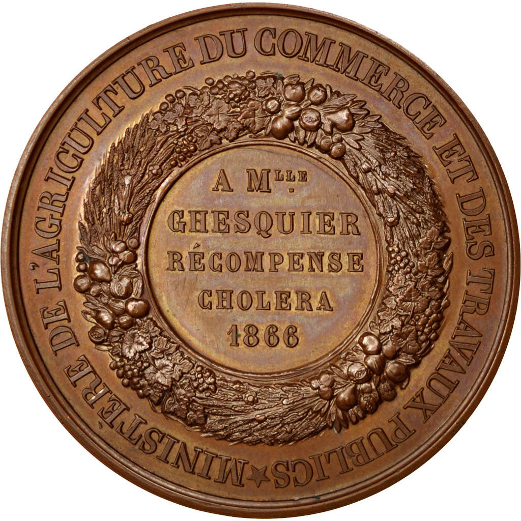 Francia, Medal, Second French Empire, Medicine, Barre, SPL-, Rame