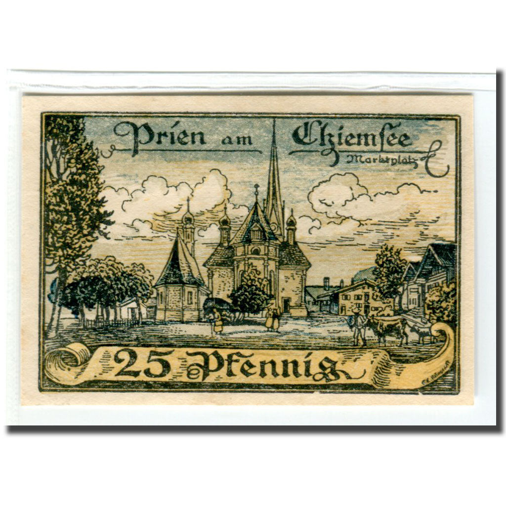 Banknote, Germany, Prien, 25 Pfennig, village, 1920, 1920-12-01, UNC(63)