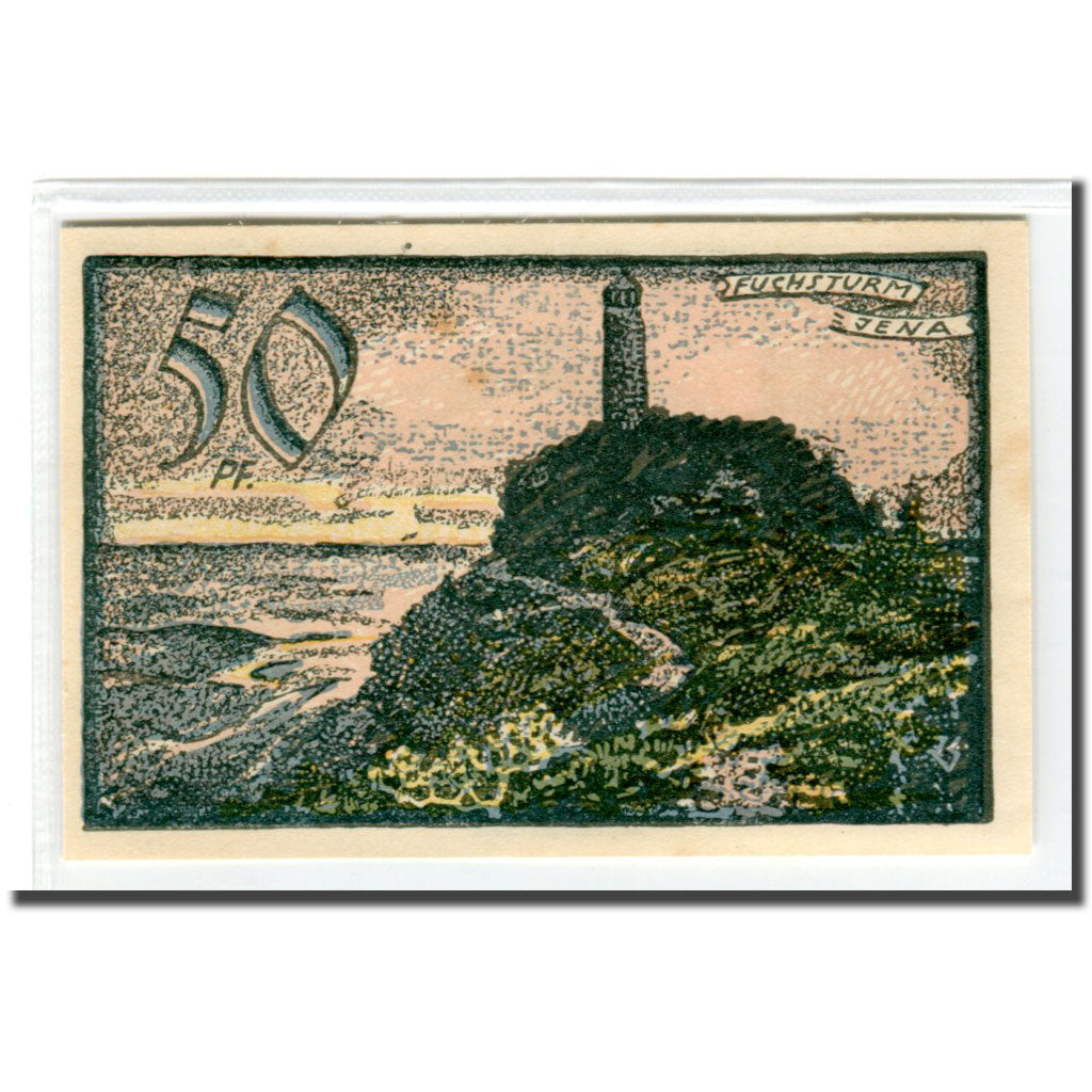 Banconote, Germania, Jena Stadt, 50 Pfennig, paysage, 1921, 1921-05-01, SPL