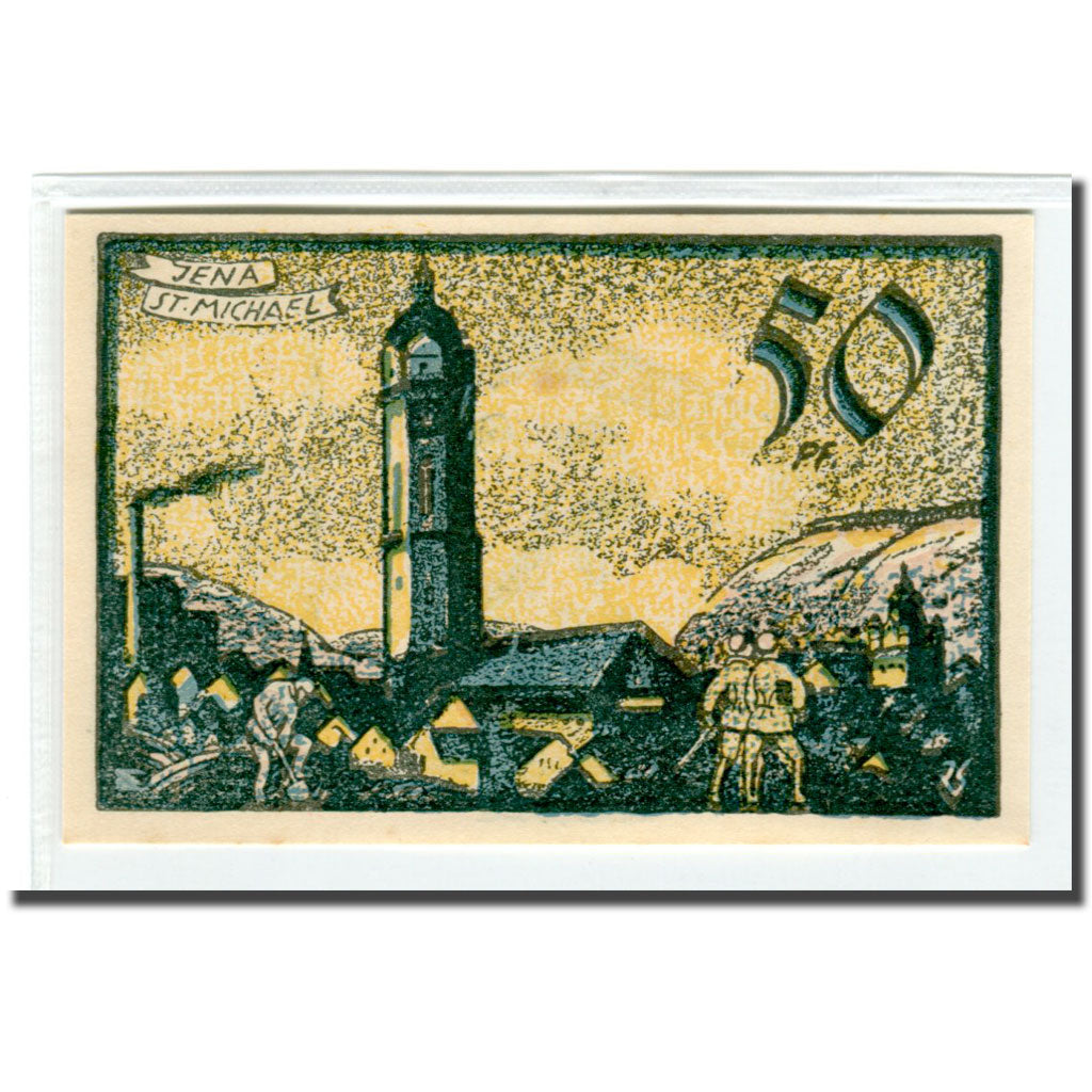 Banconote, Germania, Jena Stadt, 50 Pfennig, Batiment, 1921, 1921-05-01, SPL