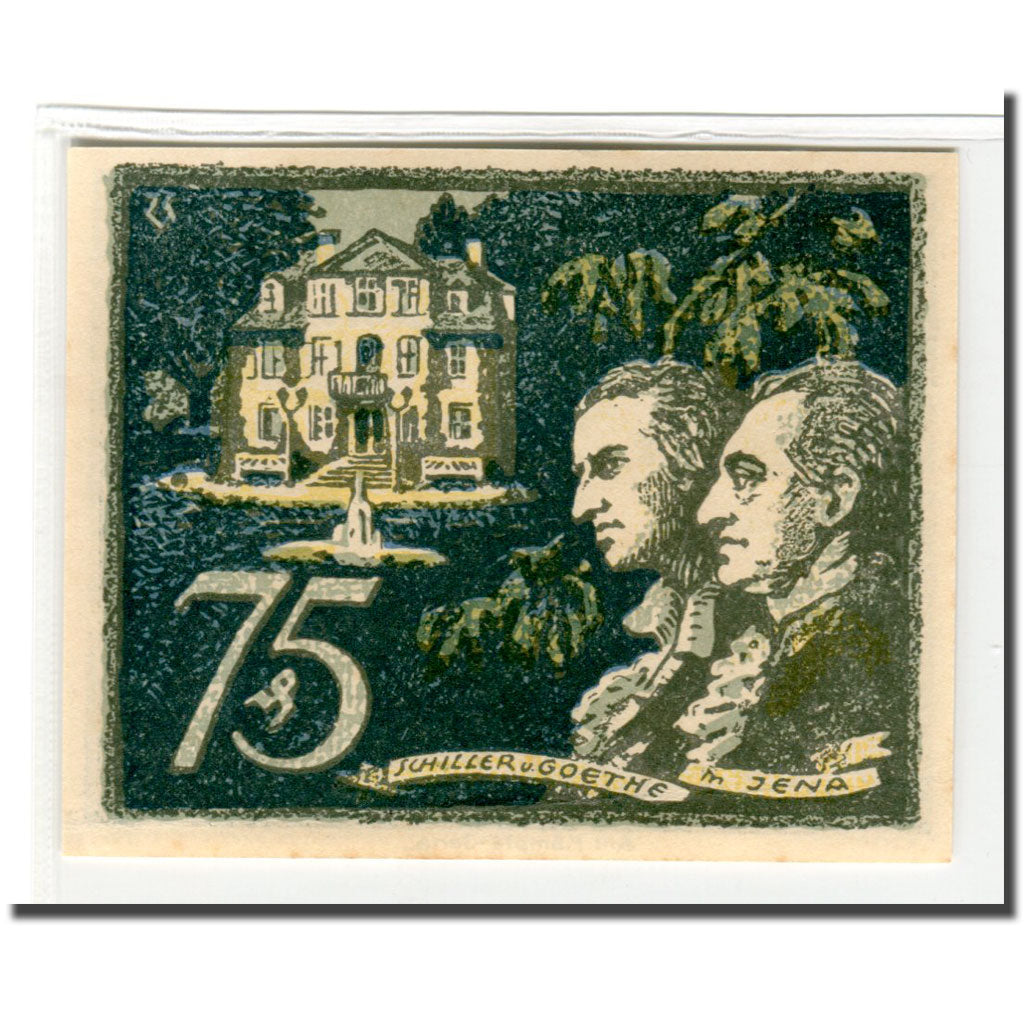 Banconote, Germania, Jena Stadt, 75 Pfennig, personnage 2, 1921, 1921-05-01