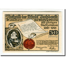 Banknote, Germany, Butzbach, 50 Pfennig, batiment 1, 1921, 1921-05-06, UNC(63)
