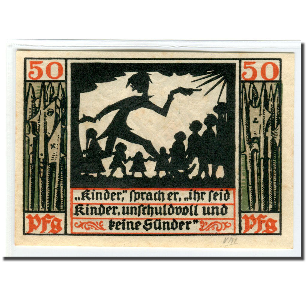 Geldschein, Deutschland, Naumburg a.S. Stadt, 50 Pfennig, personnage, 1920