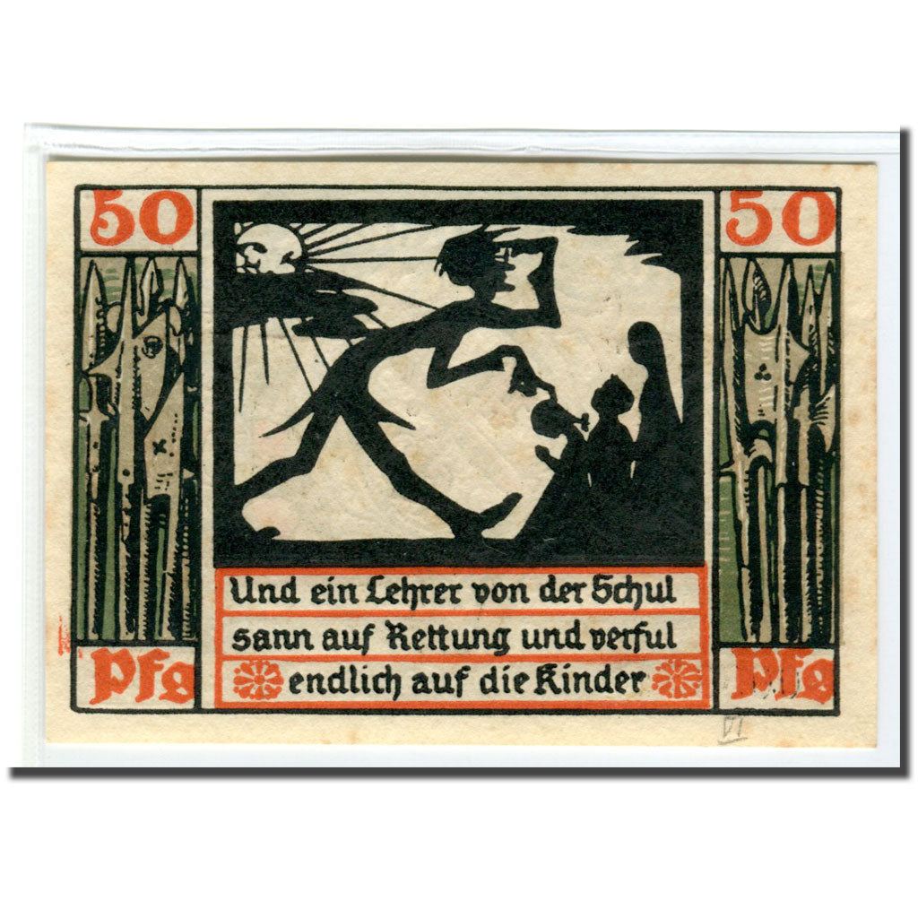 Geldschein, Deutschland, Naumburg a.S. Stadt, 50 Pfennig, personnage 4, 1920