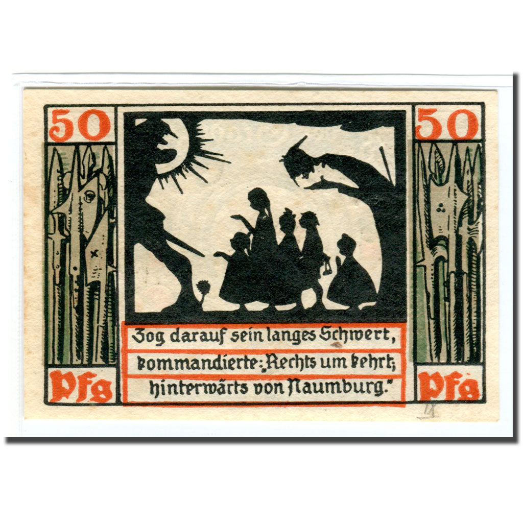 Banknot, Niemcy, Naumburg a.S. Stadt, 50 Pfennig, personnage 9, 1920, Undated