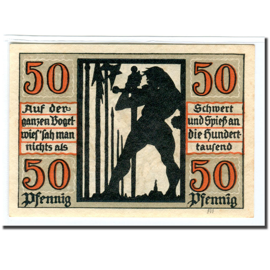 Banknot, Niemcy, Naumburg a.S. Stadt, 50 Pfennig, personnage 10, 1920, Undated