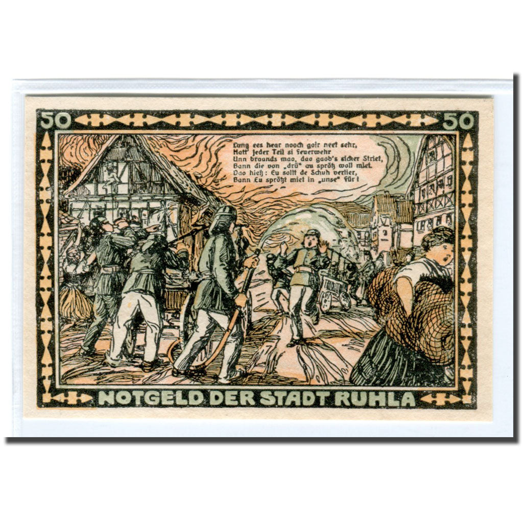 Biljet, Duitsland, Ruhla, 50 Pfennig, personnage 1, 1921, 1921-04-01, SPL