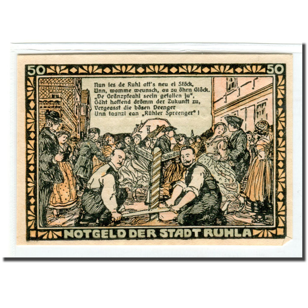 Billete, Alemania, Ruhla, 50 Pfennig, personnage 4, 1921, 1921-04-01, SC
