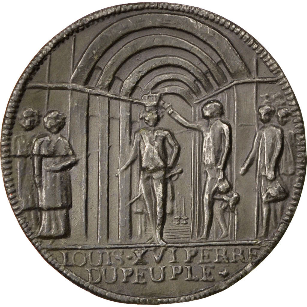FRANCE, Politics, Society, War, End of Monarchy, Medal, AU(55-58), Tin, 43,...