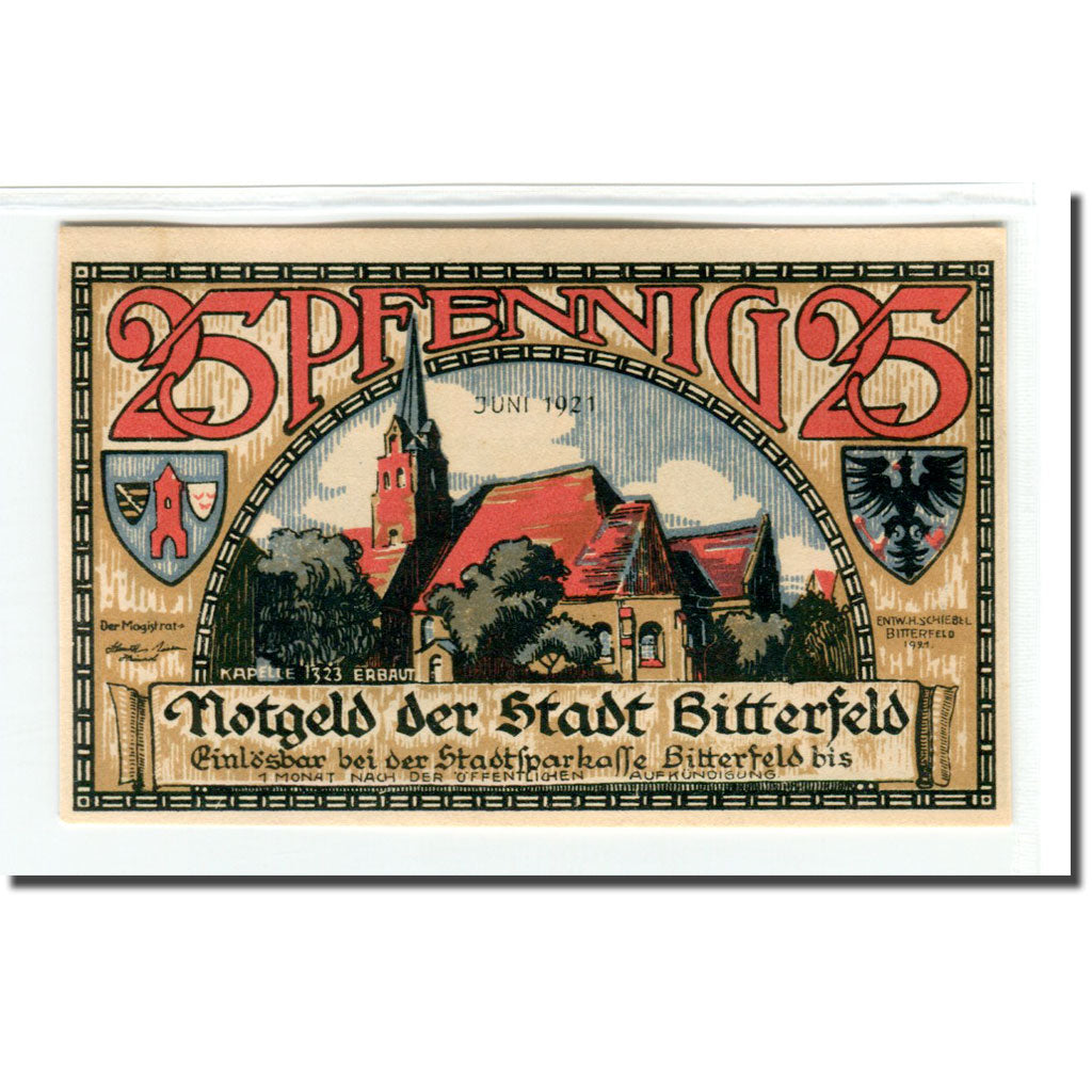 Banknote, Germany, Bitterfeld Stadt, 25 Pfennig, Citation 1, 1921, UNC(63)