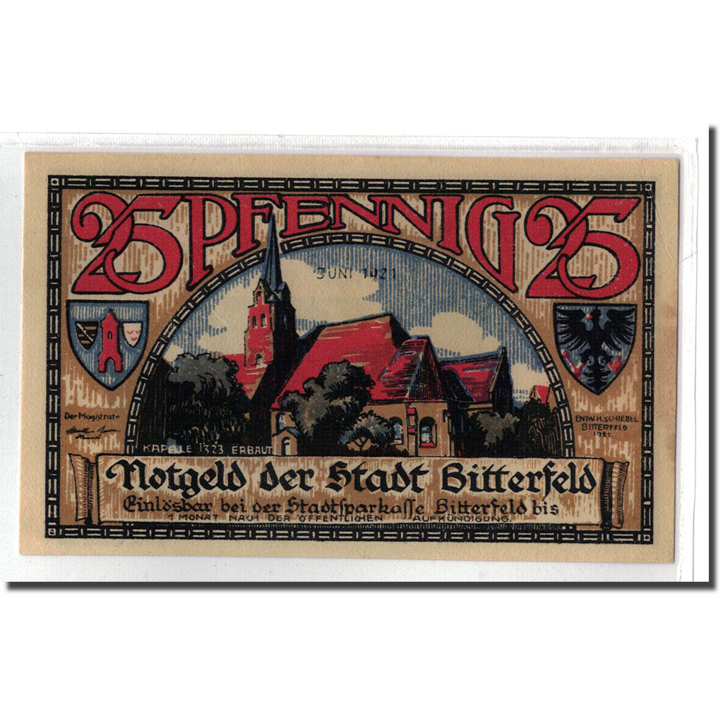 Banknote, Germany, Bitterfeld Stadt, 25 Pfennig, Citation 4, 1921, UNC(63)