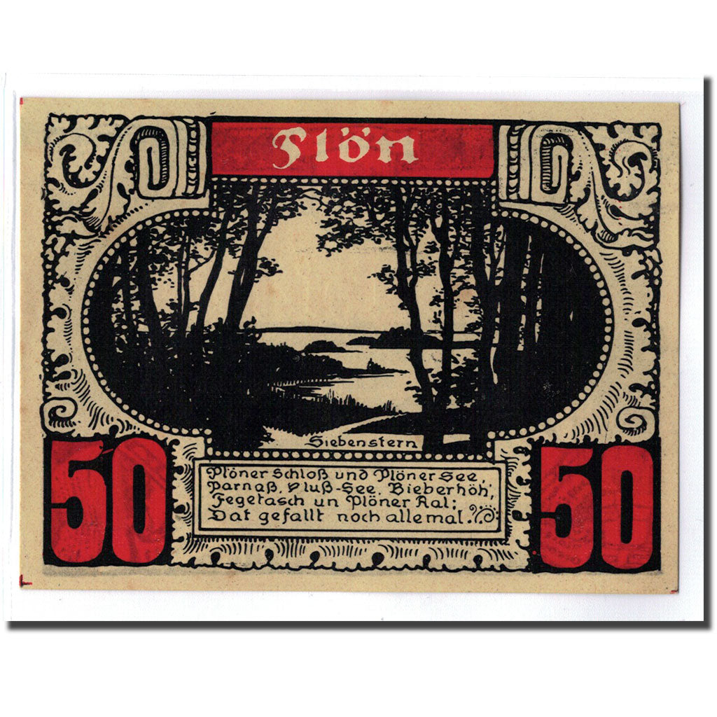 Geldschein, Deutschland, Plön, 50 Pfennig, paysage, 1921, UNZ-, Mehl:1063.2