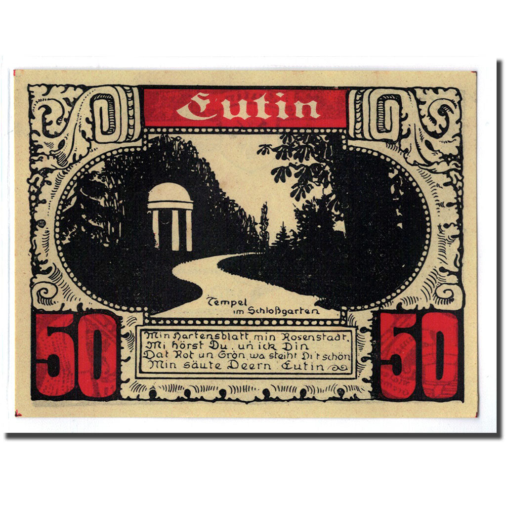 Banknot, Niemcy, Plön, 50 Pfennig, paysage 1, 1921, Undated, UNC(63)