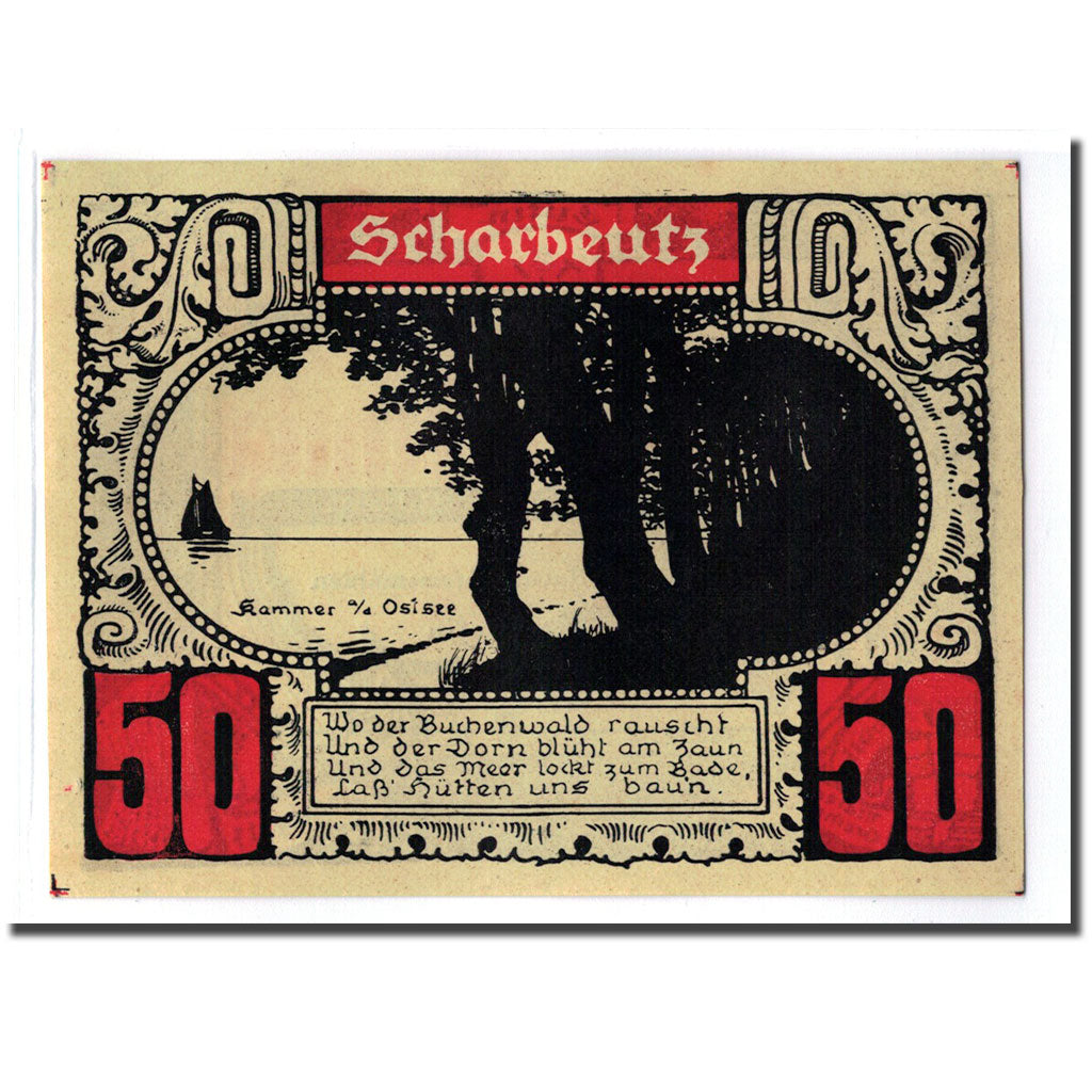 Banknot, Niemcy, Plön, 50 Pfennig, paysage 3, 1921, Undated, UNC(63)