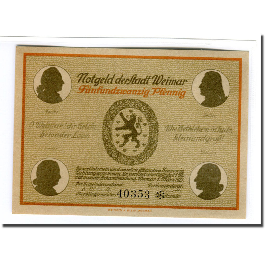 Geldschein, Deutschland, Weimar, 25 Pfennig, paysage, 1921, 1921-03-01, UNZ-