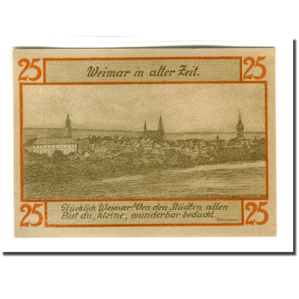 Geldschein, Deutschland, Weimar, 25 Pfennig, paysage, 1921, 1921-03-01, UNZ-