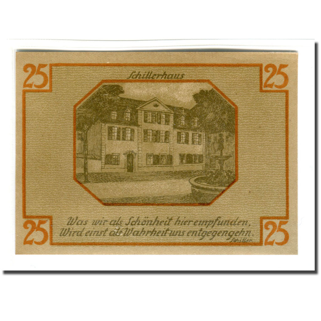 Banknote, Germany, Weimar, 25 Pfennig, batiment 1, 1921, 1921-03-01, UNC(63)
