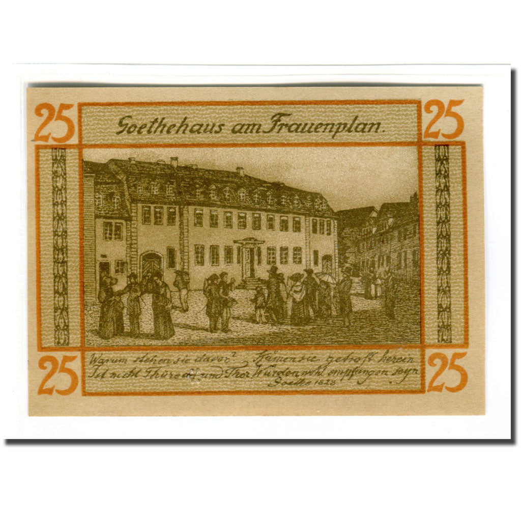 Geldschein, Deutschland, Weimar, 25 Pfennig, batiment 2, 1921, 1921-03-01, UNZ-