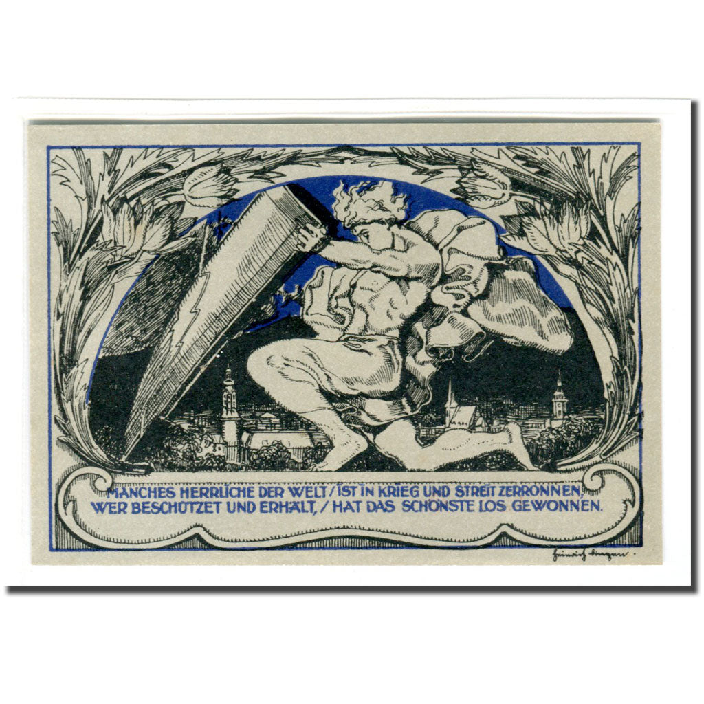 Biljet, Duitsland, Weimar, 50 Pfennig, personnage 1, 1921, 1921-03-01, SPL