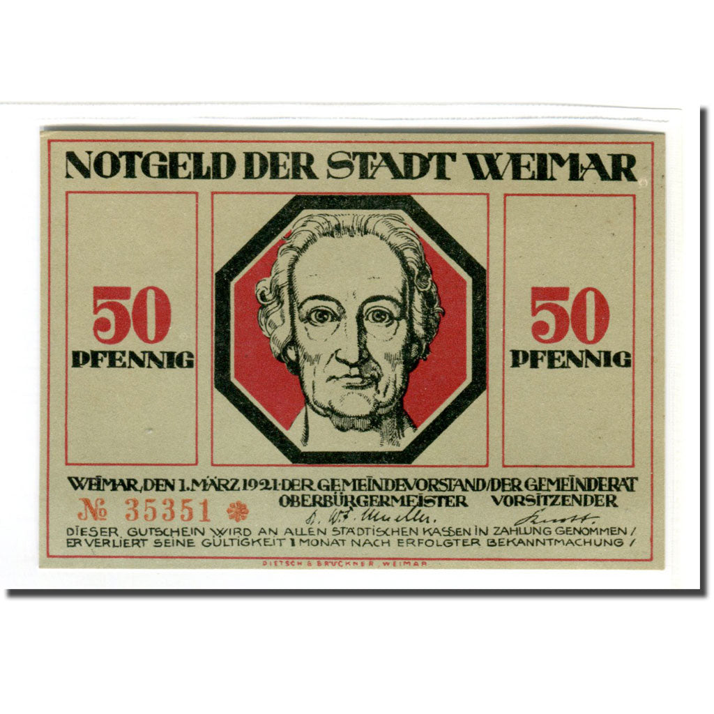 Geldschein, Deutschland, Weimar, 50 Pfennig, personnage 5, 1921, 1921-03-01