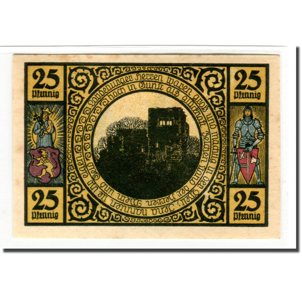 Billet, Allemagne, 25 Pfennig, Batiment, 1921, SPL, Mehl:808.1