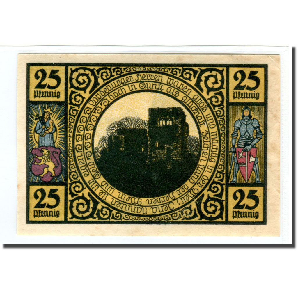 Billete, Alemania, 25 Pfennig, batiment 2, 1921, SC, Mehl:808.1
