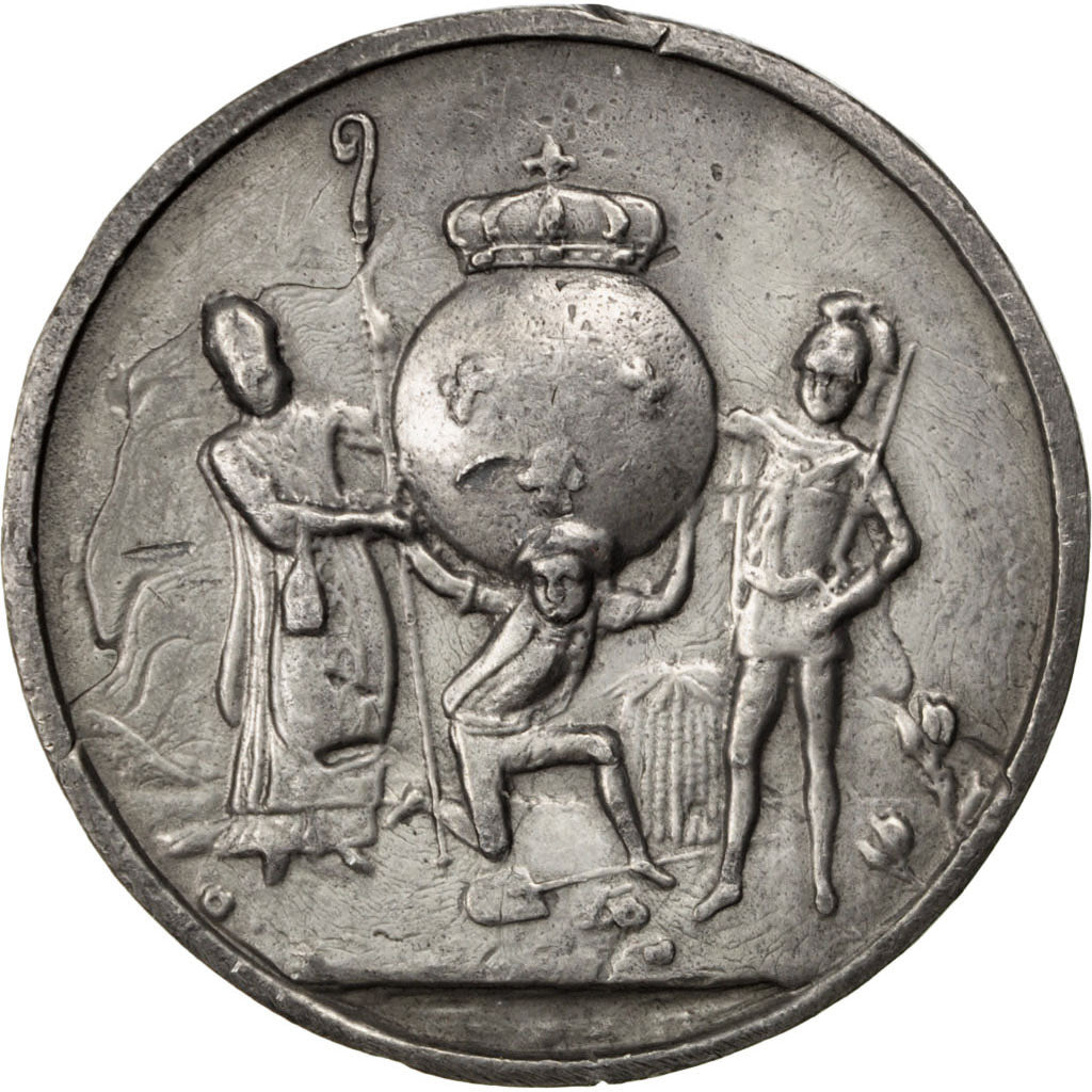 FRANCE, Politics, Society, War, End of Monarchy, Medal, AU(50-53), Tin, 47,...