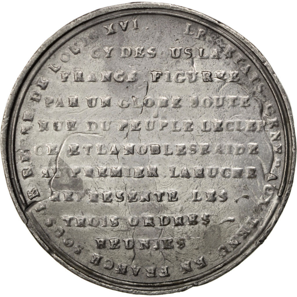 FRANCE, Politics, Society, War, End of Monarchy, Medal, AU(50-53), Tin, 47,...