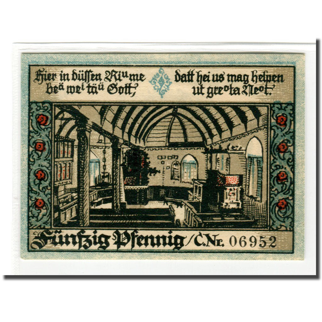 Banknote, Germany, Eisbergen, 50 Pfennig, batiment 1, 1921, UNC(63), Mehl:317.1a