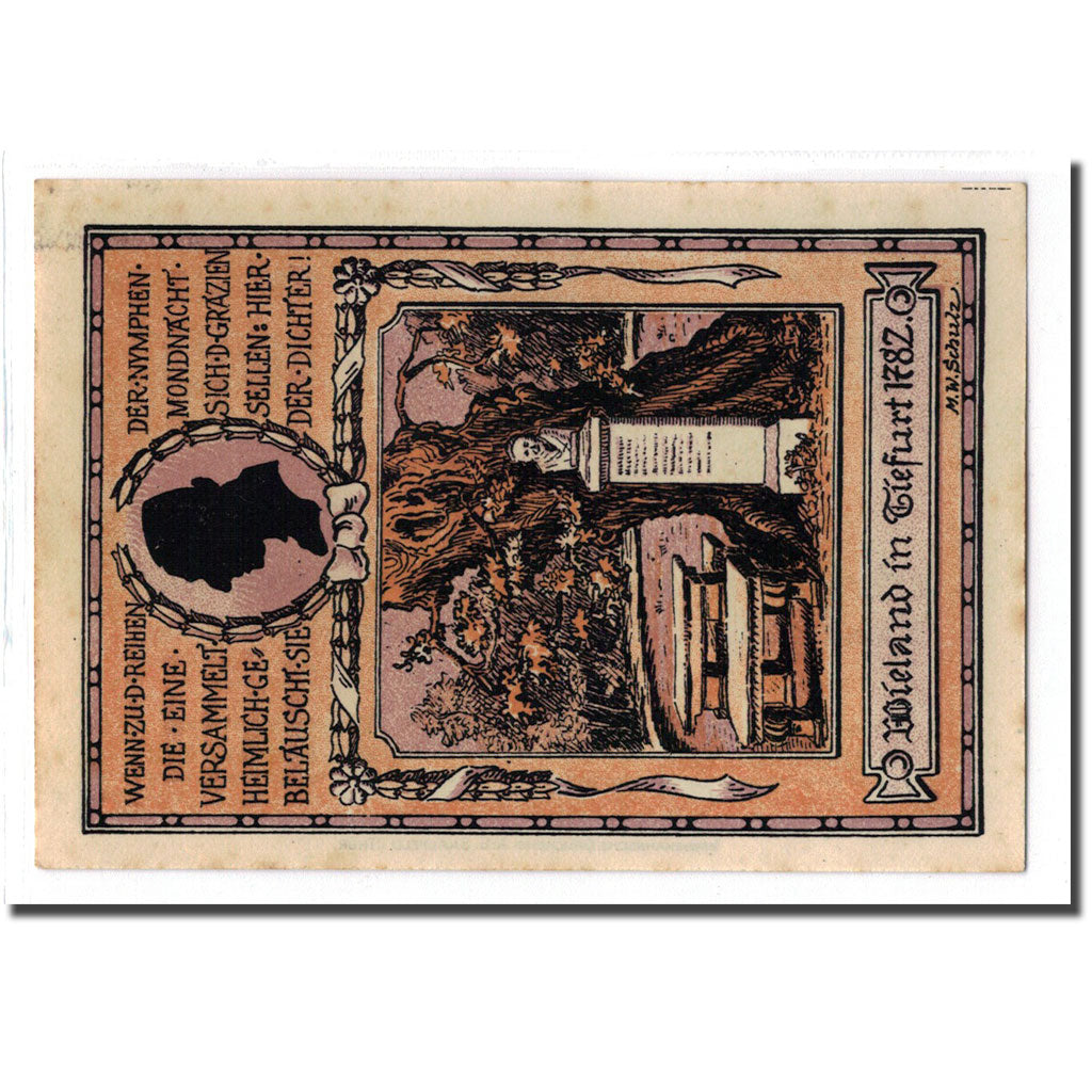 Banknote, Germany, Tiefurt, 75 Pfennig, arbre, 1921, 1921-08-01, UNC(63)