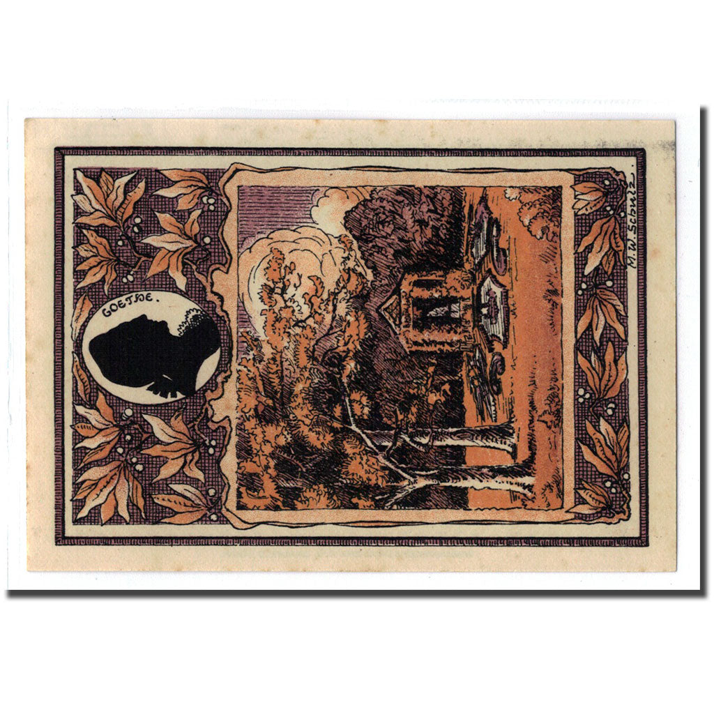 Billete, Alemania, Tiefurt, 50 Pfennig, paysage, 1921, 1921-08-01, SC