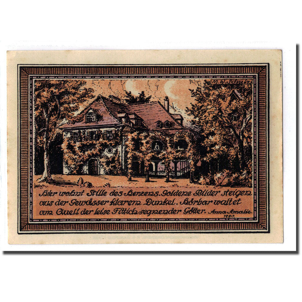 Banconote, Germania, Tiefurt, 25 Pfennig, Maison, 1921, 1921-08-01, SPL