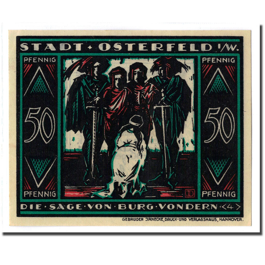 Banconote, Germania, Osterfeld, 50 Pfennig, personnage 4, 1921, 1921-12-15, SPL