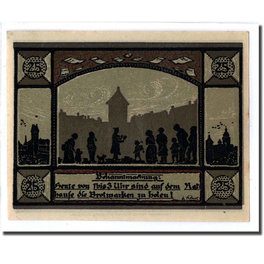 Banknote, Germany, Mainbernheim Stadt, 25 Pfennig, personnage 1, 1920, UNC(63)