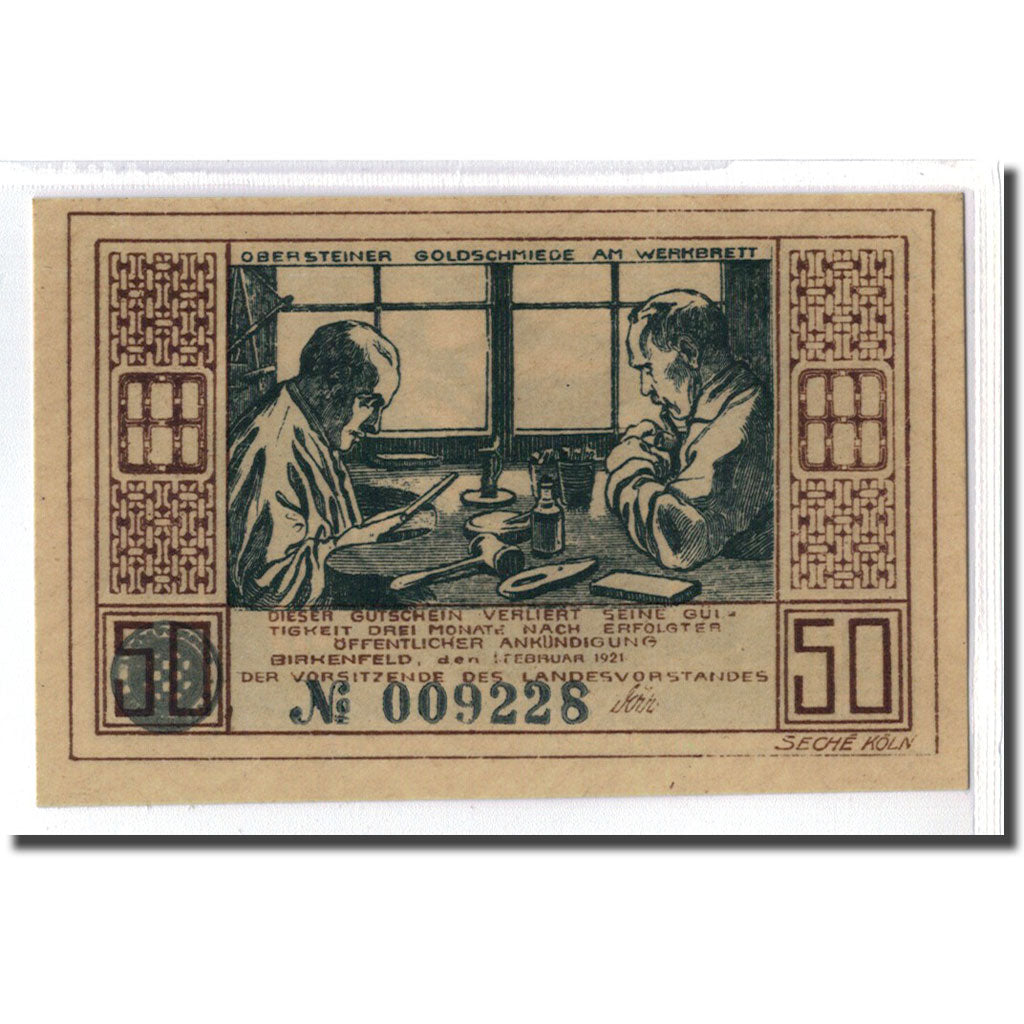 Billete, Alemania, Birkenfeld, 50 Pfennig, paysage 1, 1921, 1921-02-01, SC