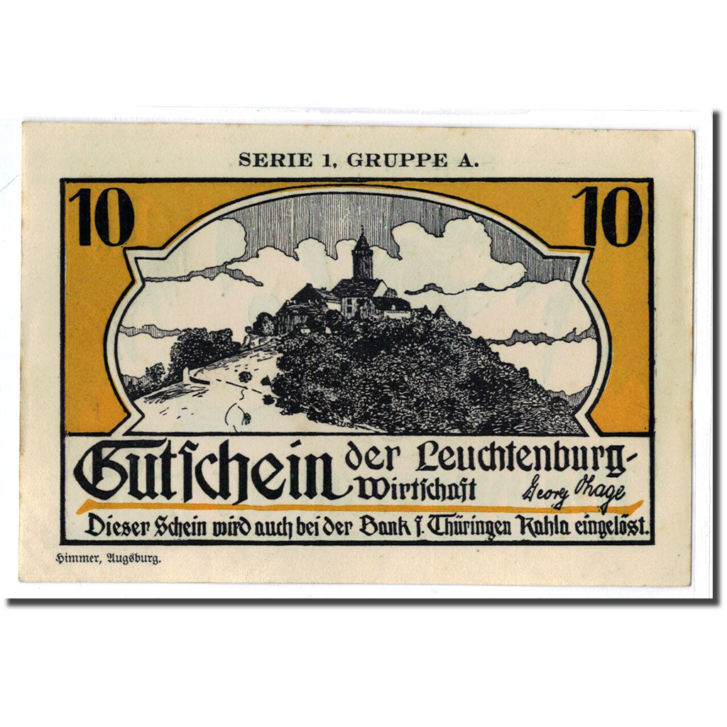 Banknote, Germany, Kahla, 10 Pfennig, sorcière, O.D, UNC(63), Mehl:665.1a