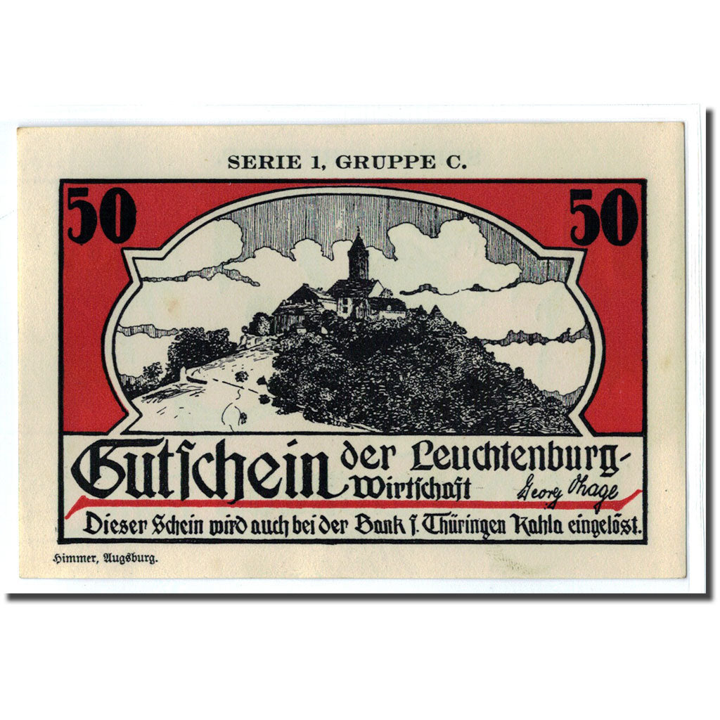 Banknote, Germany, Kahla, 50 Pfennig, sorcière 2, O.D, UNC(63), Mehl:665.1a