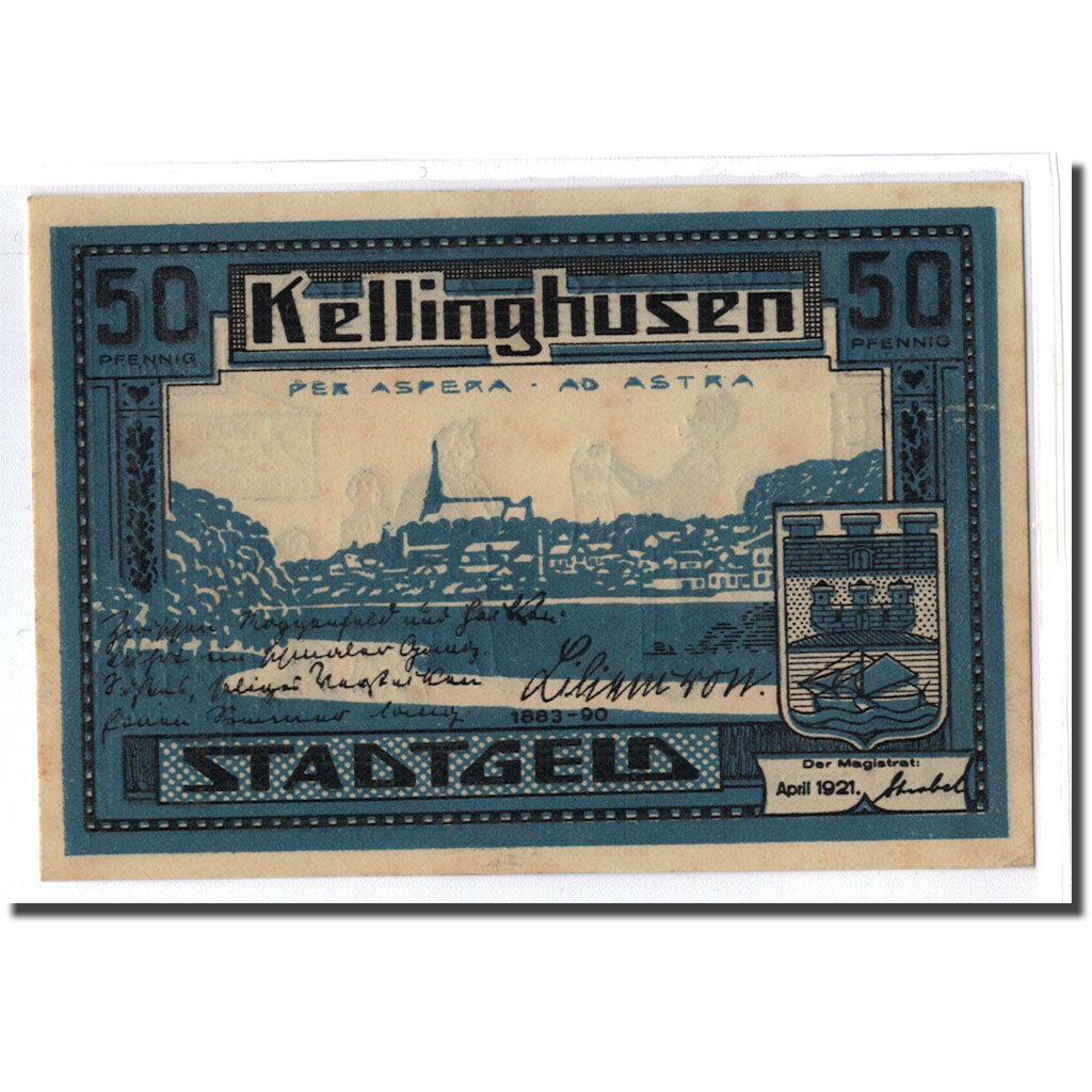 Billete, Alemania, Kellinghusen, 50 Pfennig, personnage, 1920, 1920-08-06, SC