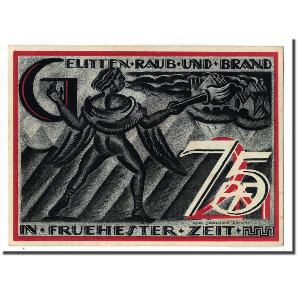 Banknote, Germany, Gera Stadt, 75 Pfennig, personnage 1, 1921, 1921-05-01