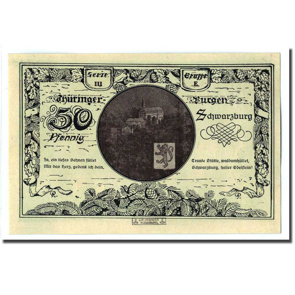 Biljet, Duitsland, Kahla, 50 Pfennig, chateau 4, 1921, 1921-06-15, SPL