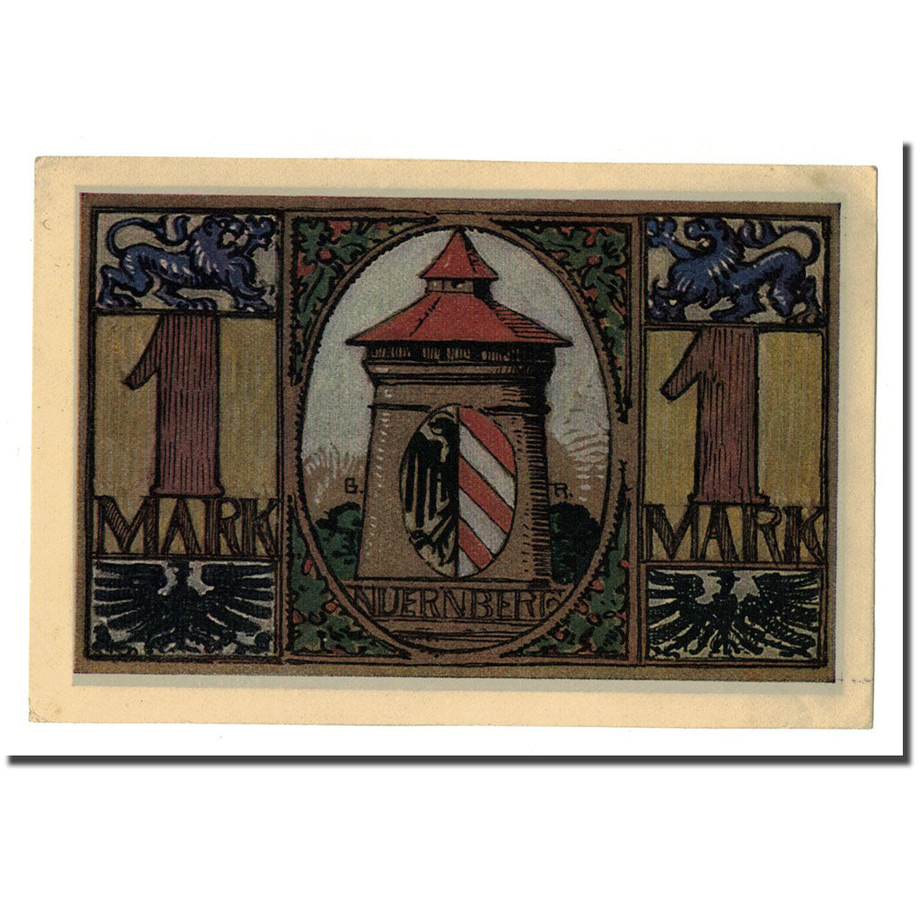 Banconote, Germania, Nürnberg, 1 Mark, batiment 1, 1921, 1921-07-31, SPL