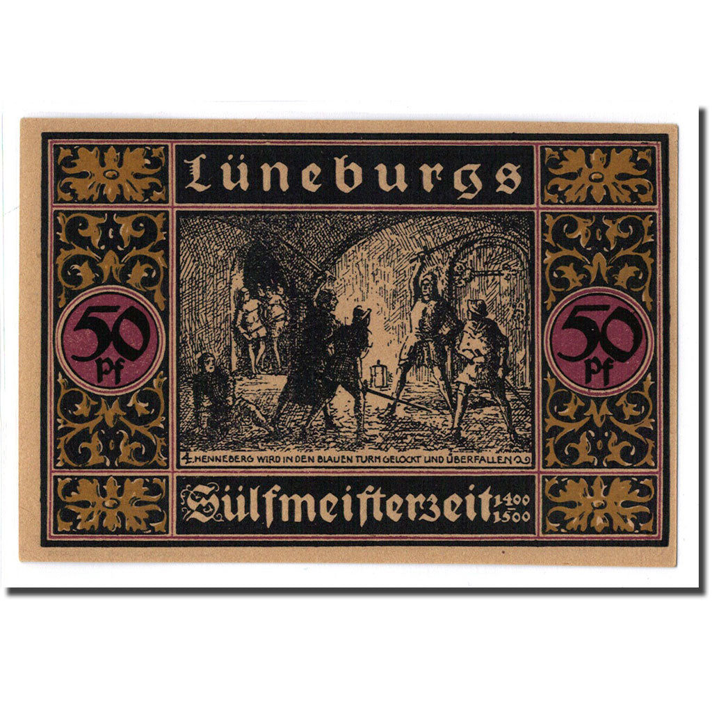 Banknote, Germany, Luneburg Stadt, 50 Pfennig, personnage 2, 1921, UNC(63)