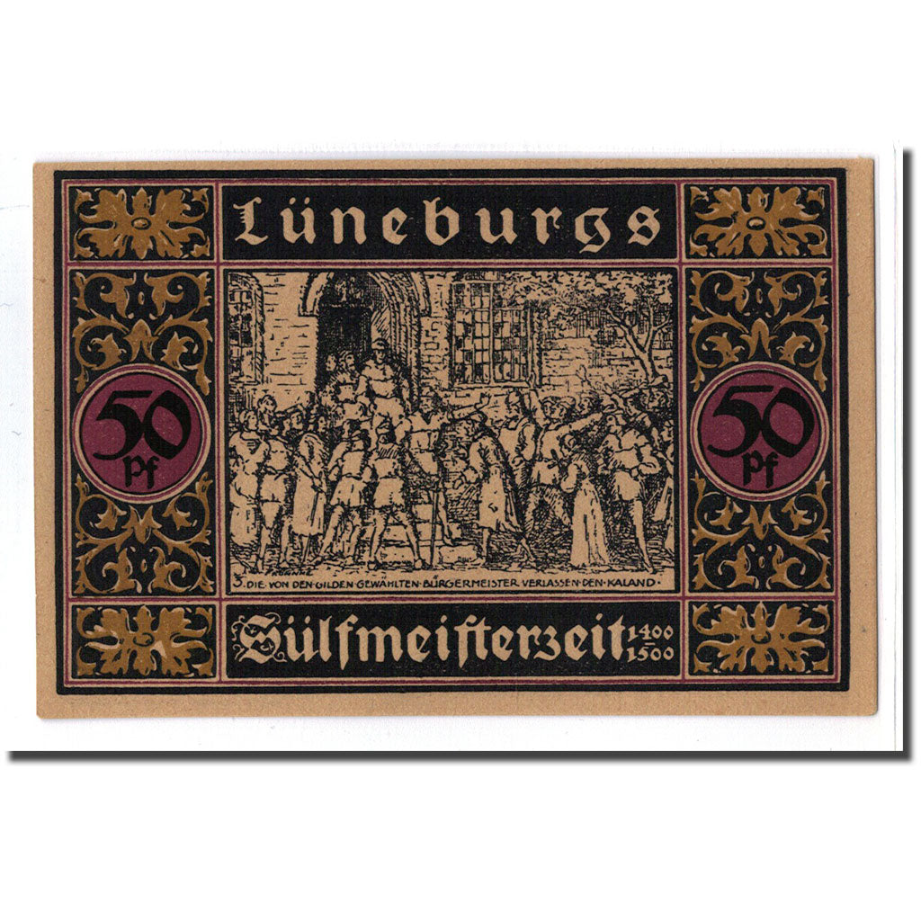 Geldschein, Deutschland, Luneburg Stadt, 50 Pfennig, bateau, 1921, UNZ-