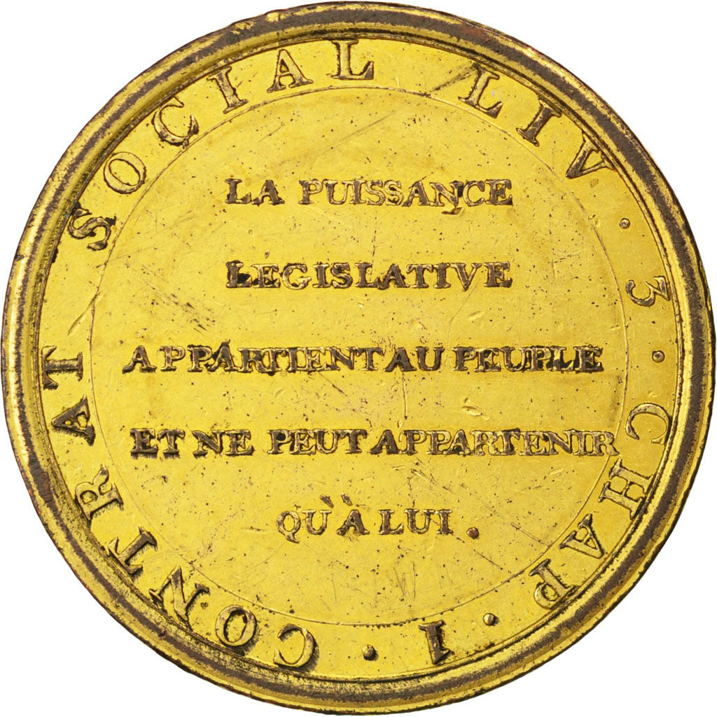 France, Medal, Révolution, Jacques Rousseau, Dumarest, AU(50-53), Bronze